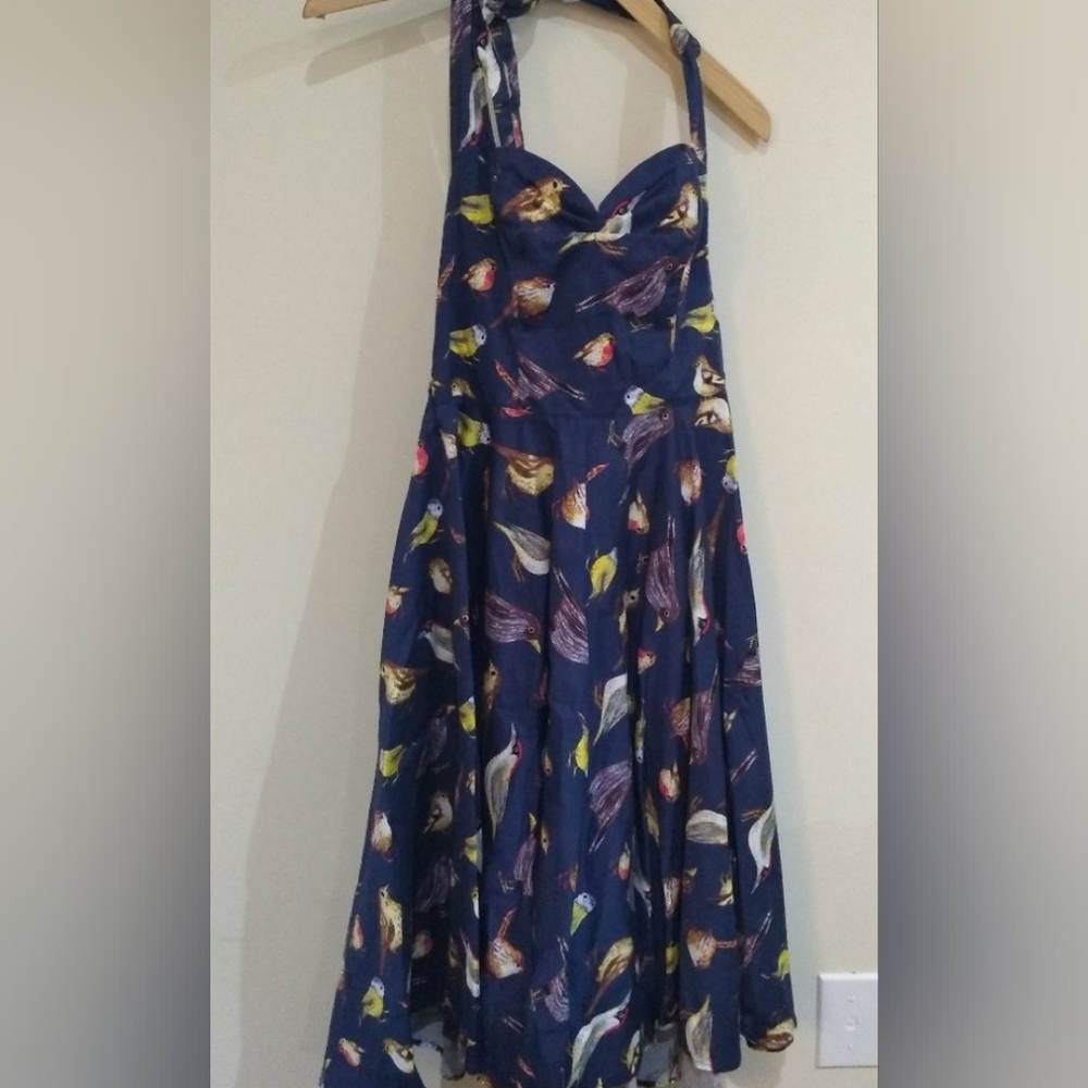 Beautiful halter dress with Birds
